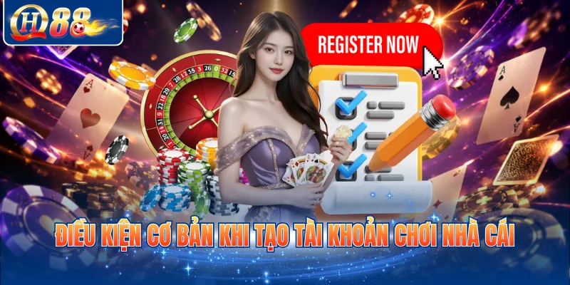 Điều kiện cơ bản khi tạo tài khoản chơi nhà cái