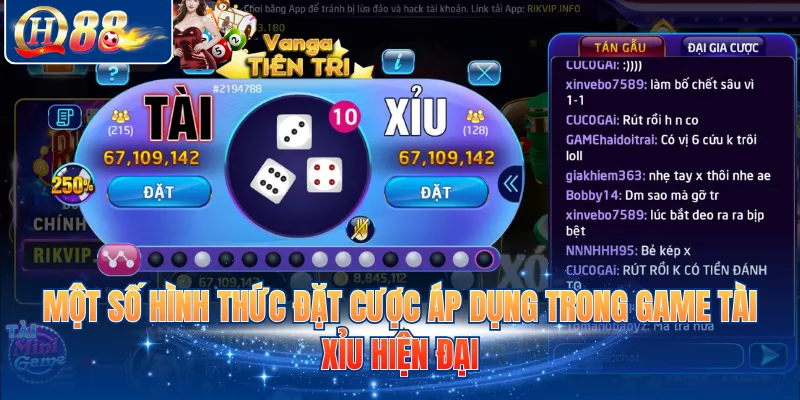 Một số hình thức đặt cược áp dụng trong game tài xỉu hiện đại