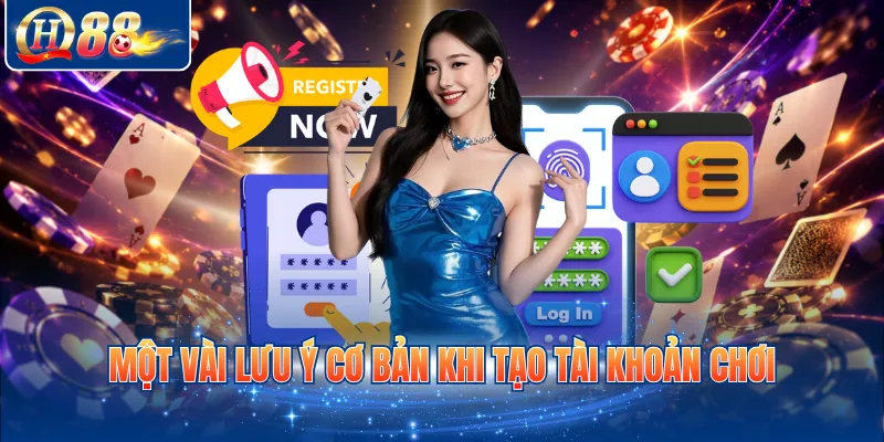Một vài lưu ý cơ bản khi tạo tài khoản chơi